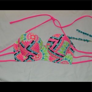 NEON ZENTANGLE SWIM TOP